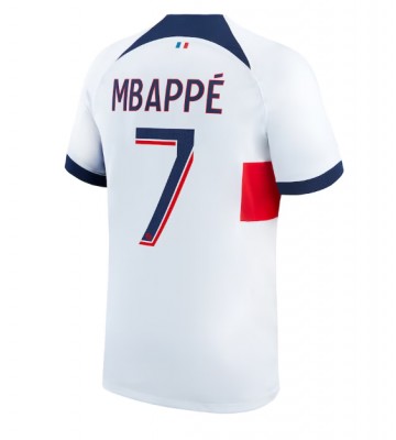 Lacne Muži Futbalové dres Paris Saint-Germain Kylian Mbappe #7 2023-24 Krátky Rukáv - Preč